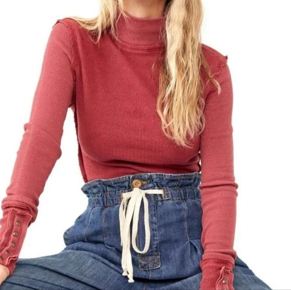 🆕️ Free People Freya Mock Neck Top - Picture 10 of 10